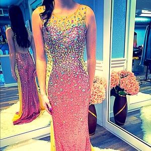 Jewel embellished prom/pageant dress
